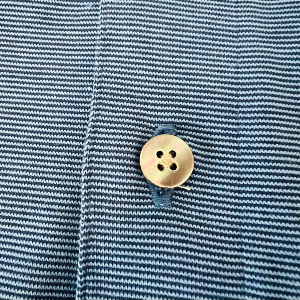 J. HILBURN Men’s Blue Polo Shirt Short Sleeve Custom Knit Polo Shirt XL - Picture 8 of 10